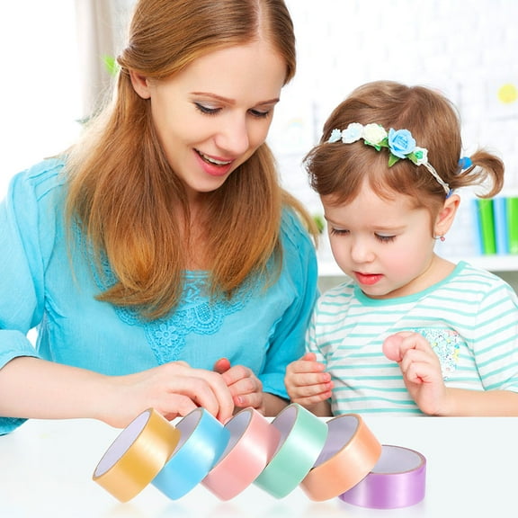 HORIALENCE 18 Rolls Sticky Balls Tape Assorted Color Round for Students and Professionals