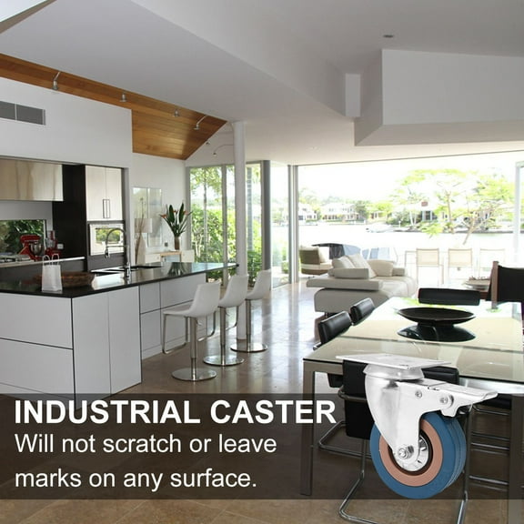 HORIALENCE 1Pack Assorted Color PVC Rolling Wheel 3 Inch for Trolley Chair Office Environment