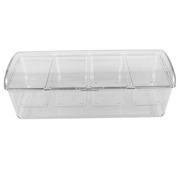 HORIALENCE 1Pack Condiment Containers with Lids Plastic Food Storage Containers for Fridge Outdoor Parties Picnics BBQs