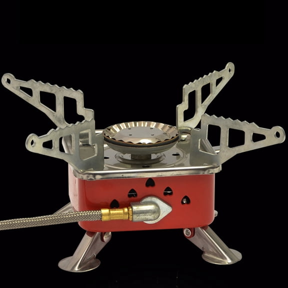 HORIALENCE 1Pcs Compact Square Stove for Hiking and Outdoor Cooking with Efficient Combustion 3.9 x 7.5 x 3.9in