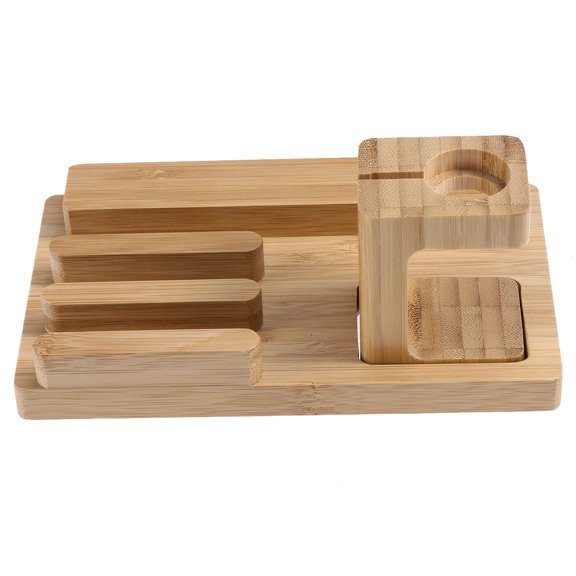 HORIALENCE 1Set Charging Dock Holder Wood Material for Devices