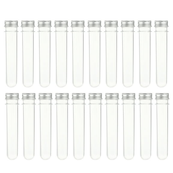 HORIALENCE 20Pcs Scientific Test Tube with Lids for DIY Craft Supplies and Students 14.2*2.5*2.5Cm to In