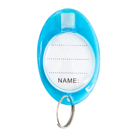 HORIALENCE 50Pcs Durable Rectangle key for Keys Luggage Identification 1.8x1.1x0.1in Plastic Metal