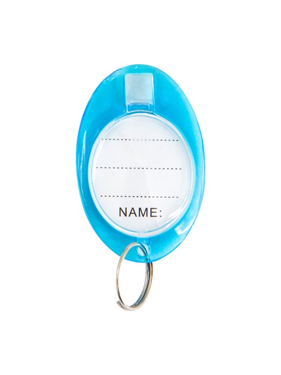 50Pcs Durable Rectangle key for Keys Luggage Identification 1.8x1.1x0.1in Plastic Metal
