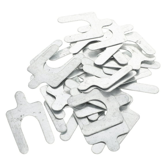 HORIALENCE 50Pcs U Shaped Shims Silver Metal Shims For Professional Mechanics Diy