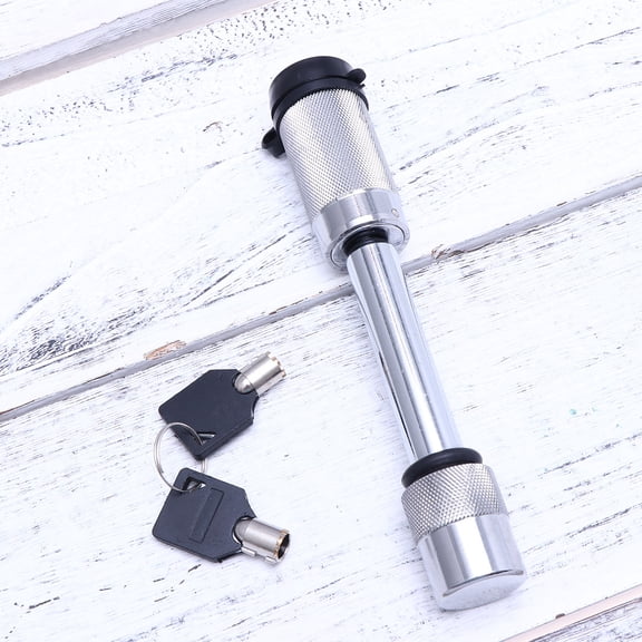 HORIALENCE Anti-Theft Trailer Hitch Lock Straight Design Rubber Coated for Vehicle Owners 1Pcs