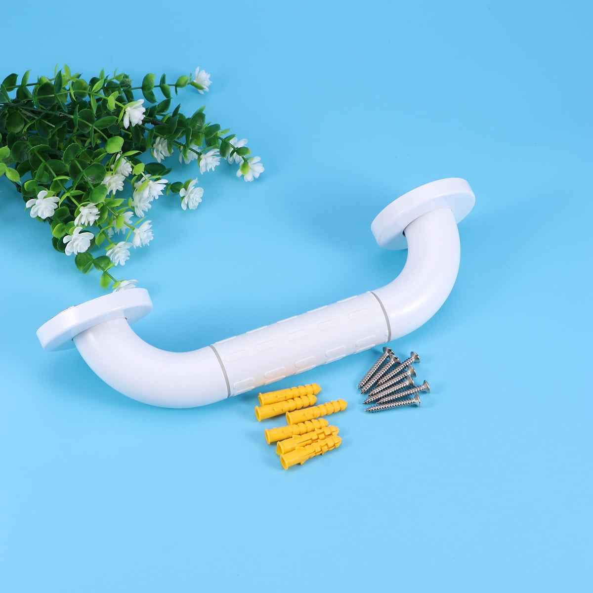 HORIALENCE Bath Handles for The Elderly 1Pack White Rectangular Tube ...