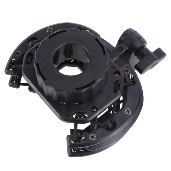 HORIALENCE Black Plastic Condenser Microphone Mount 1Pcs Shockproof Stand Accessory for Voice Over Services 11x4.1x3.5in