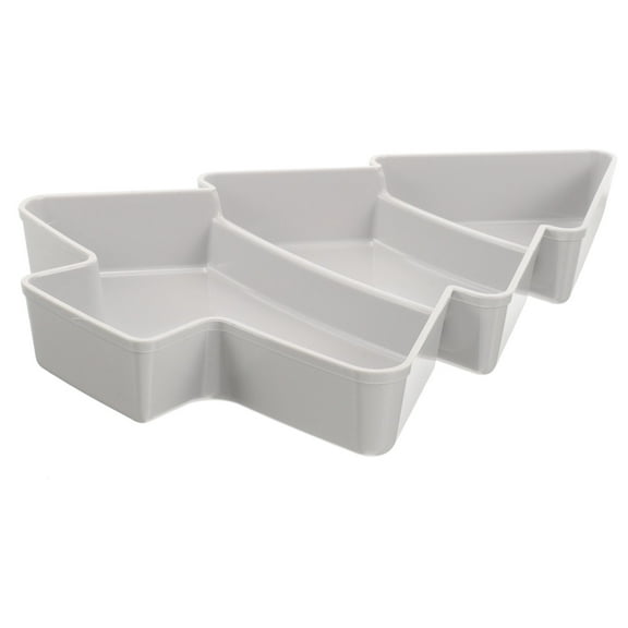HORIALENCE Christmas Tree Shape 1Pack Fruit Plate for Home Use and Portable Serving in Grey Plastic