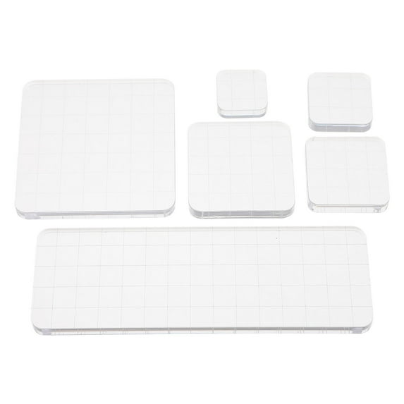 HORIALENCE Clear Stamp Blocks 6Pcs for Diy Projects and Scrapbooking Durable