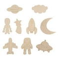 thumbnail image 1 of HORIALENCE Outer Space Wood Crafts Wood Shapes 27Pcs 4.91X3.65X0.12In, 1 of 8