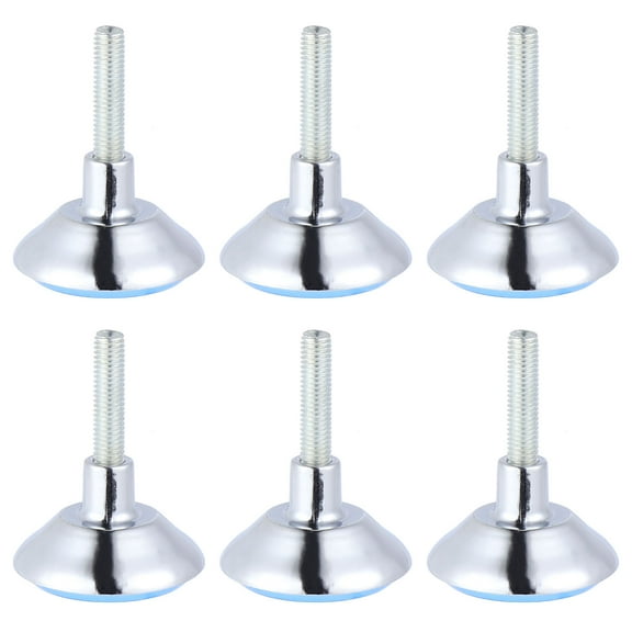 HORIALENCE Height-Adjustable Furniture Feet Refrigerator Table Bottom Levelers 12Pcs Polished Iron 7.5x6In