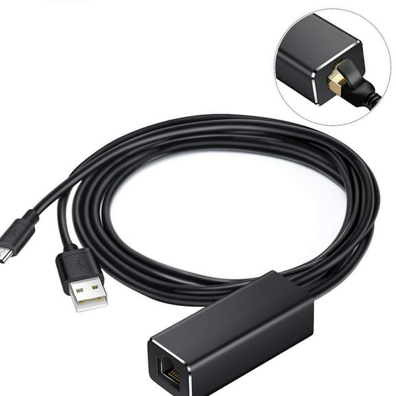 HORIALENCE Micro Usb To Ethernet Adapter Mbps Network Card For Stick And Enjoy Stable Streaming Without Buffering Black