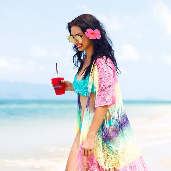 HORIALENCE Pink Hibiscus Flowers 10Pcs Hawaiian Bottle Decor for Hotel and Bar