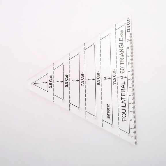 HORIALENCE Triangle Ruler Transparent 1Pack Acrylic For Quilters Sewing Tasks Crafting