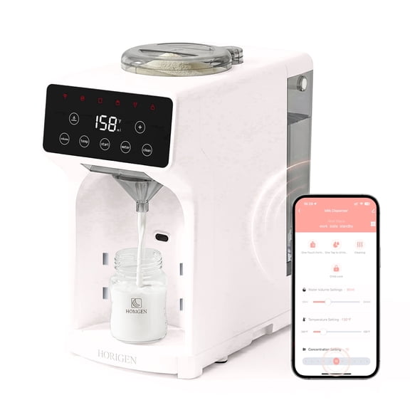 HORIGEN Automatic Baby Formula Maker with App Control, Smart Formula Dispenser with Instant Heating, Adjustable Temperature & Volume, BPA-Free Baby Formula Machine for Night Feeding, Pink