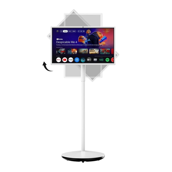 HORION 32" Portable Smart TV Monitor with Wheels, Movable Google TV, No Battery, Non-Touchscreen