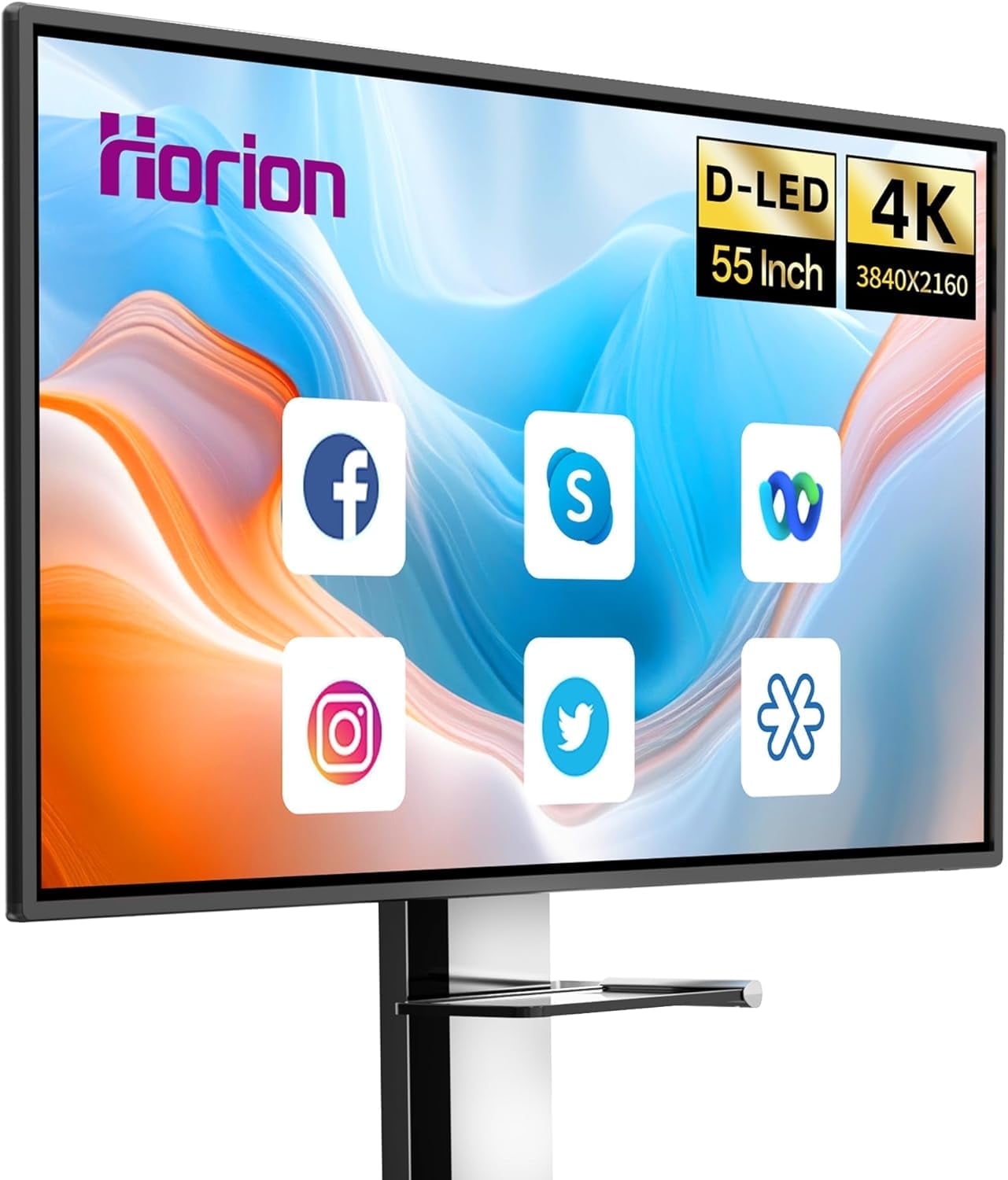 The Coupon deal of  HORION Smart Board 55" 4K UHD Electronic Whiteboard Touch Screen Interactive Led Smartboard Wireless Display, 40-Point, Android 13.0 & Windows (via External OPS), Classroom/Office/Conference