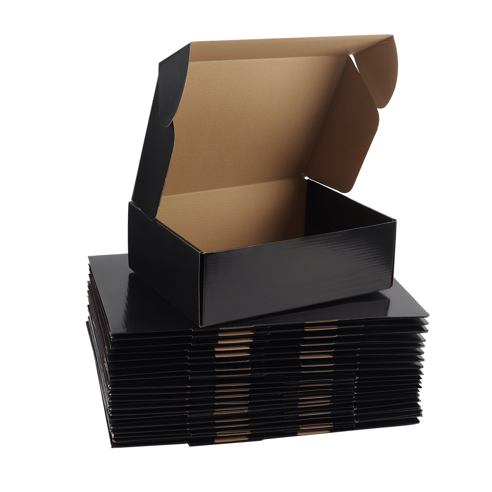 HORLIMER 12x9x4 Shipping Boxes Set of 20, Cardboard Boxes for Small Business, Packing and Mailing, Black