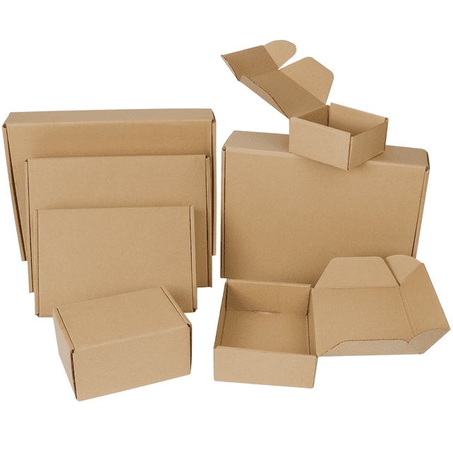HORLIMER 25 Pack 13x10x2 Shipping Boxes, Brown Moving Boxes Corrugated