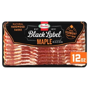 HORMEL BLACK LABEL Maple Bacon, Gluten Free, Refrigerated, 12 oz Plastic Package