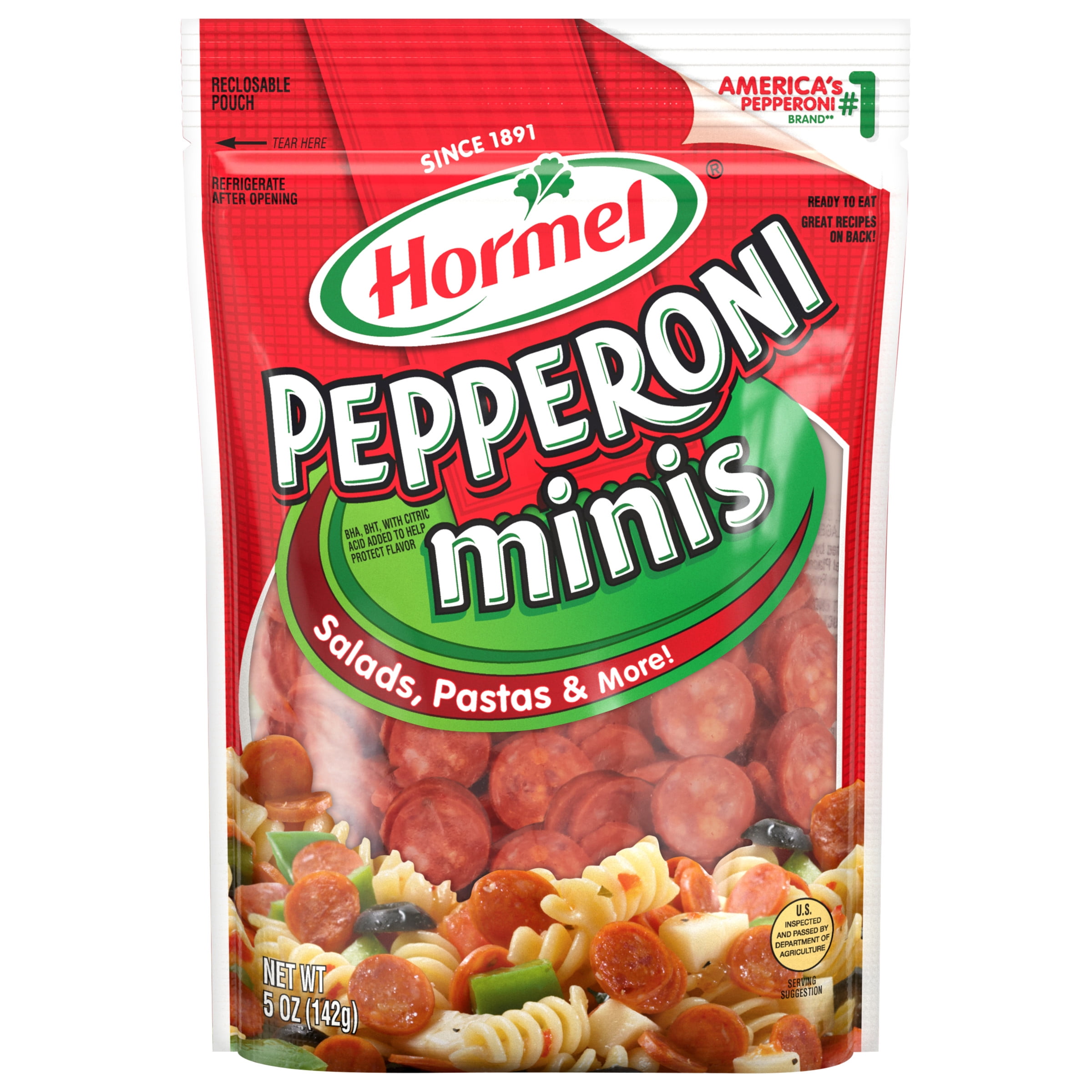 HORMEL, Beef Pork Pepperoni Minis, Pizza Topping, Gluten Free