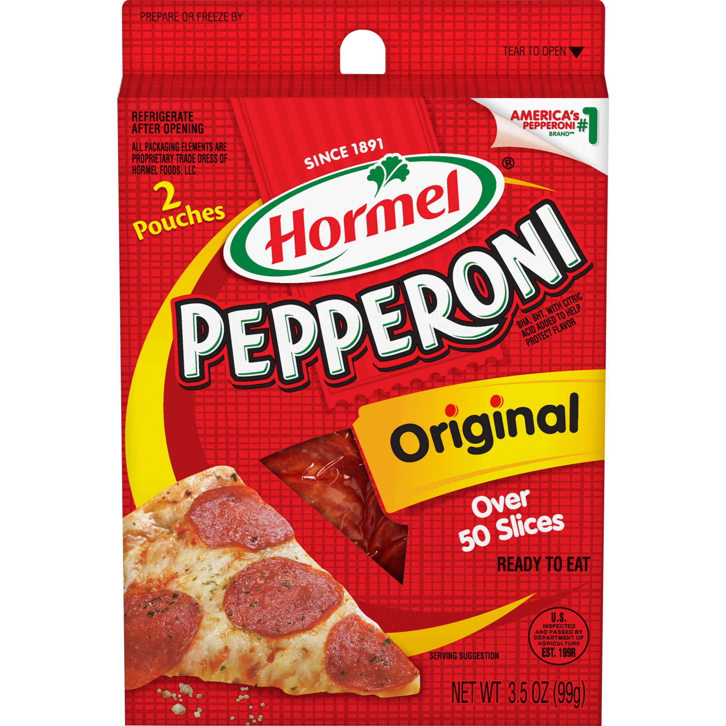 HORMEL, Beef Pork Pepperoni, Pizza Topping, Gluten Free, Original, 3
