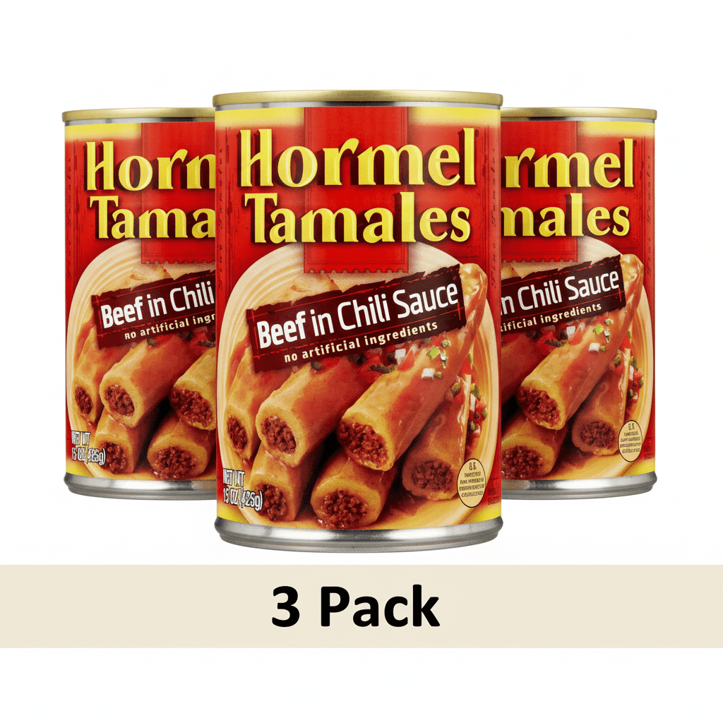 HORMEL Beef Tamales in Chili Sauce, Canned Tamales, Shelf-Stable, 15 oz ...