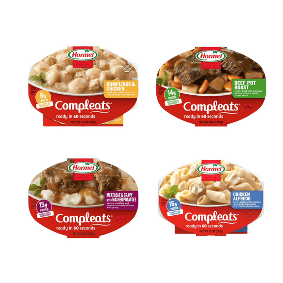 HORMEL COMPLEATS 8 Variety Pack Fast, Flavorful Meals for Busy Lifestyles