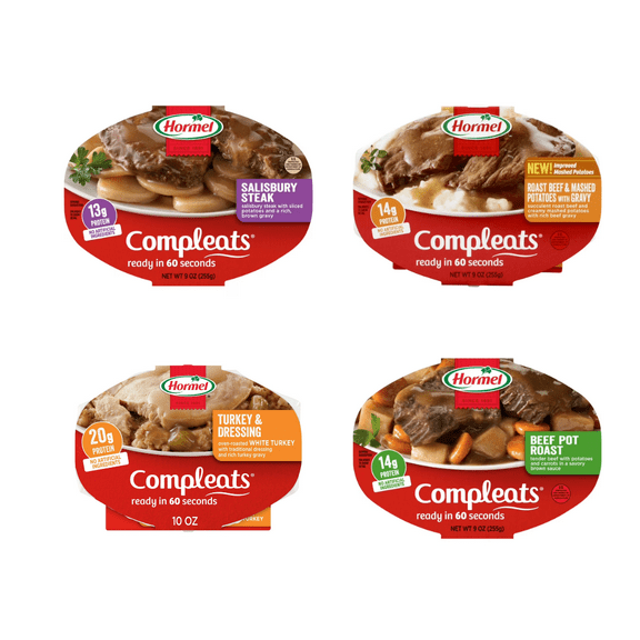 HORMEL COMPLEATS 8-Variety Pack Hearty Microwave Meals for Any Time of Day