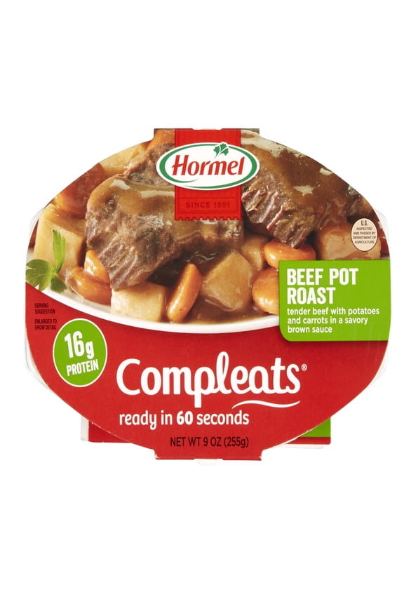 COMPLEATS Beef Pot Roast, Shelf Stable 9 oz Plastic Tray