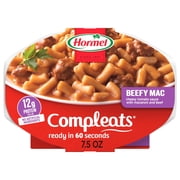 HORMEL COMPLEATS Beefy Macaroni and Cheese, Shelf-Stable, 12 grams Protein, 7.5 oz Plastic Microwaaveable Tray