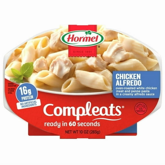 HORMEL COMPLEATS Chicken Alfredo Packaged Meals 16 grams Protein 10 oz Plastic Microwaveable Tray (Pack of 5)