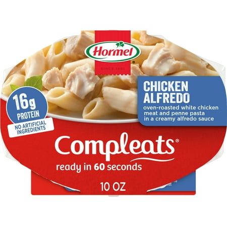 HORMEL COMPLEATS Chicken Alfredo, Shelf Stable, 10 oz Plastic Tray
