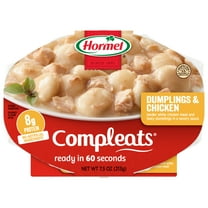 HORMEL COMPLEATS Dumplings & Chicken, Shelf Stable, Serving Size 213 g, 7.5 oz Plastic Tray