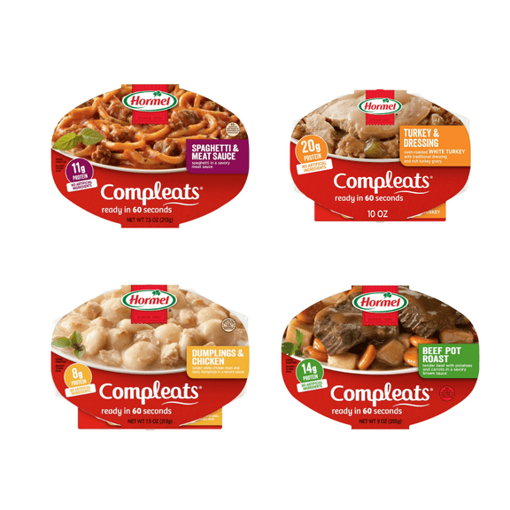 HORMEL COMPLEATS Easy Meal Variety Pack  8 Comfort Meals in Minutes