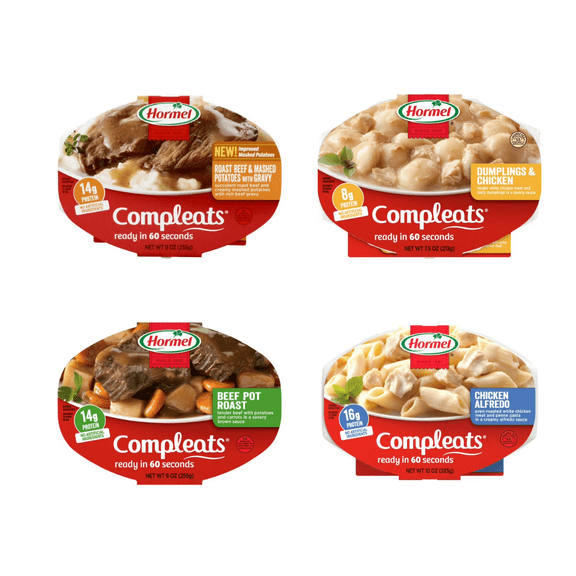 HORMEL COMPLEATS Emergency Meal Variety Pack 8 Shelf-Stable Dishes