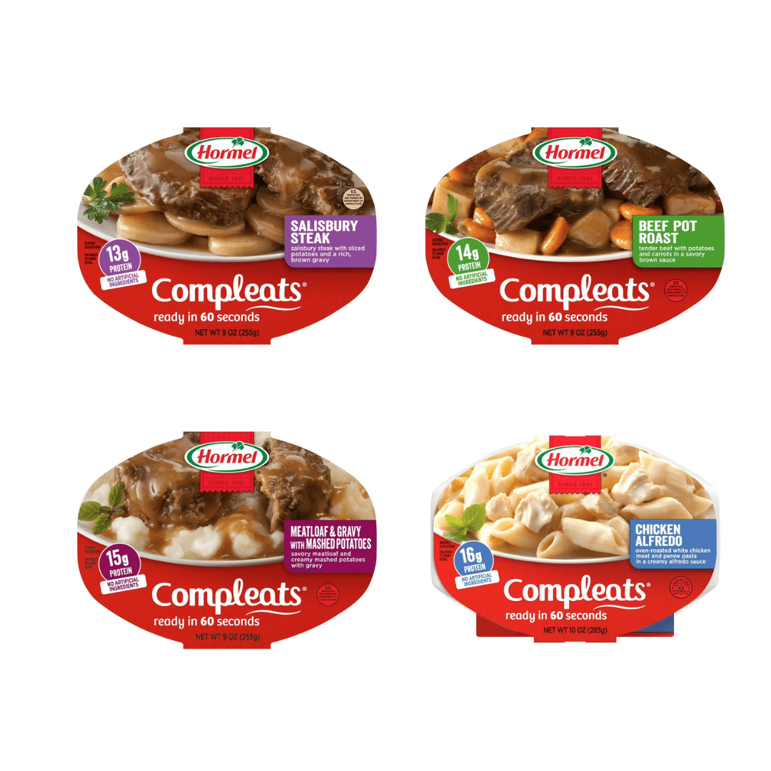 Visual Reference: Hormel Compleats Meal Variety 8 Pack No Cook No Mess