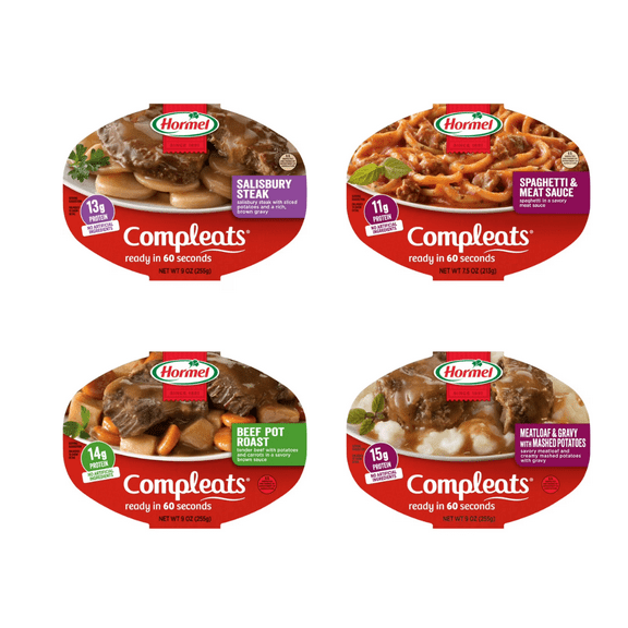 HORMEL COMPLEATS Microwave Meals 8-Pack with No-Fridge Convenience