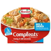 HORMEL COMPLEATS Rice and Chicken, Shelf Stable, 7.5 oz Plastic Tray