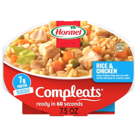 HORMEL COMPLEATS Rice and Chicken, Shelf-Stable, 7.5 oz Plastic Microwaveable Tray
