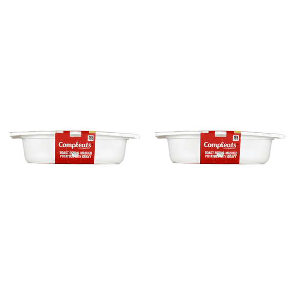 HORMEL COMPLEATS Roast Beef & Mashed Potatoes, 9 oz Plastic Tray, (Pack of 2)