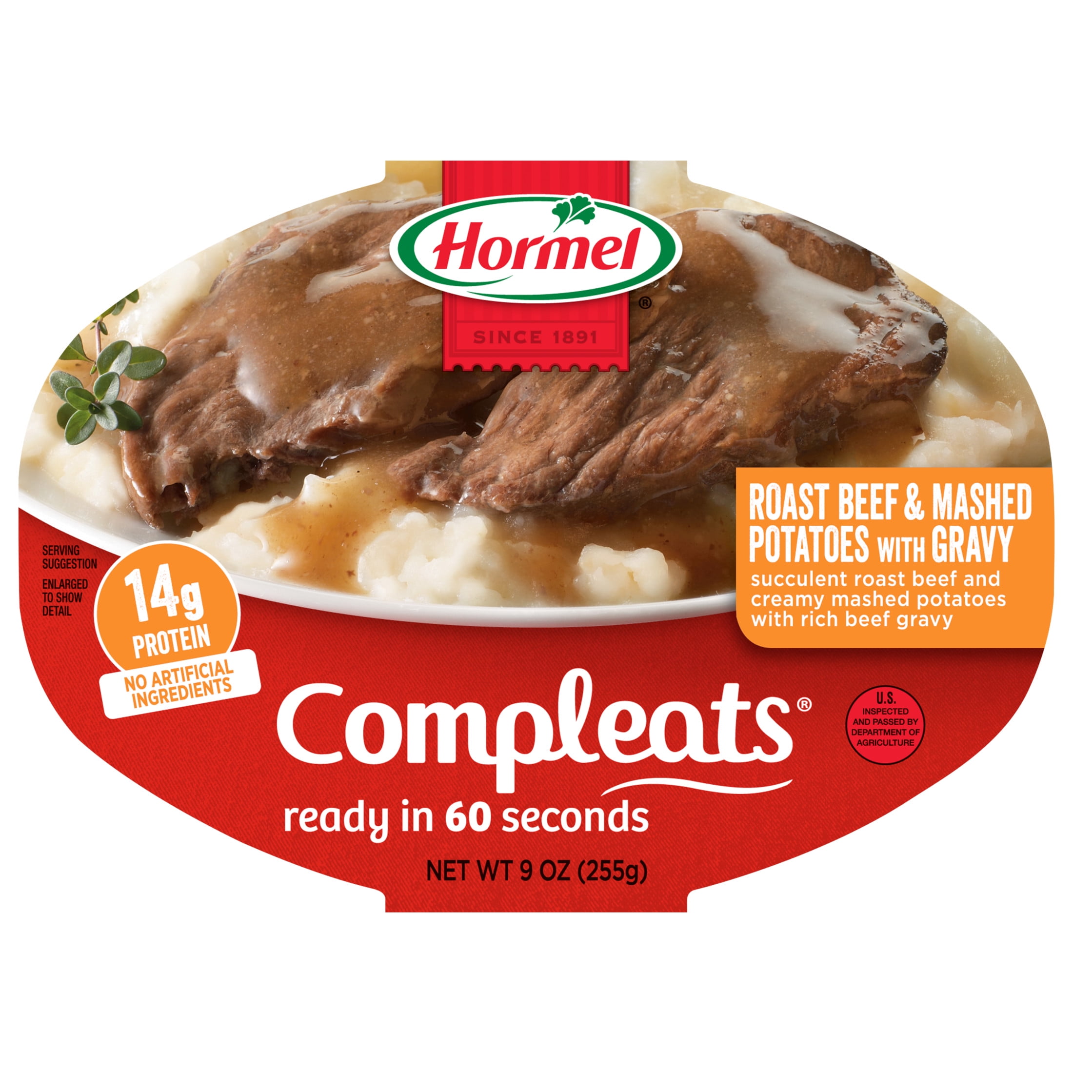 ROAST BEEF & GRAVY WITH MASHED POTATOES SUCCULENT ROAST BEEF AND CREAMY MASHED POTATOES WITH RICH BEEF GRAVY, ROAST BEEF & GRAVY WITH MASHED POTATOES