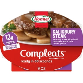 HORMEL COMPLEATS Salisbury Steak with Sliced Potatoes, 9 oz Plastic Tray, (Pack of 4)