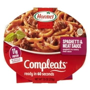 HORMEL COMPLEATS Spaghetti & Meat Sauce, Shelf-Stable, 11 grams Protein, 7.5 oz Plastic Microwaveable Tray