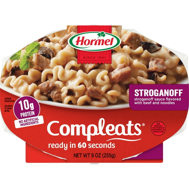 HORMEL COMPLEATS Stroganoff, ShelfStable, 10 grams Protein, 9 oz