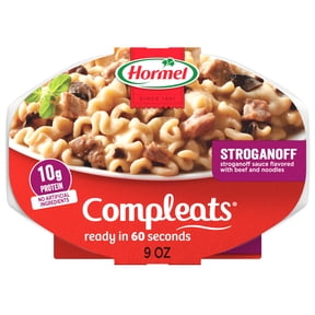 HORMEL COMPLEATS Stroganoff, Shelf-Stable, 10 grams Protein, 9 oz Plastic Microwaveable Tray