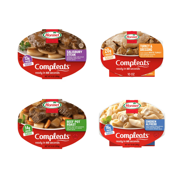 HORMEL COMPLEATS Variety 8-Pack Heat-and-Eat Meals for Anytime Convenience