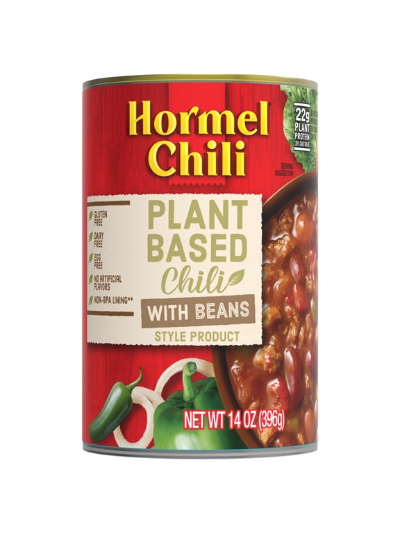 Chili Alternative Plant Protein With Bean, Shelf-Stable, 14 oz Steel Can (Pack of 1)