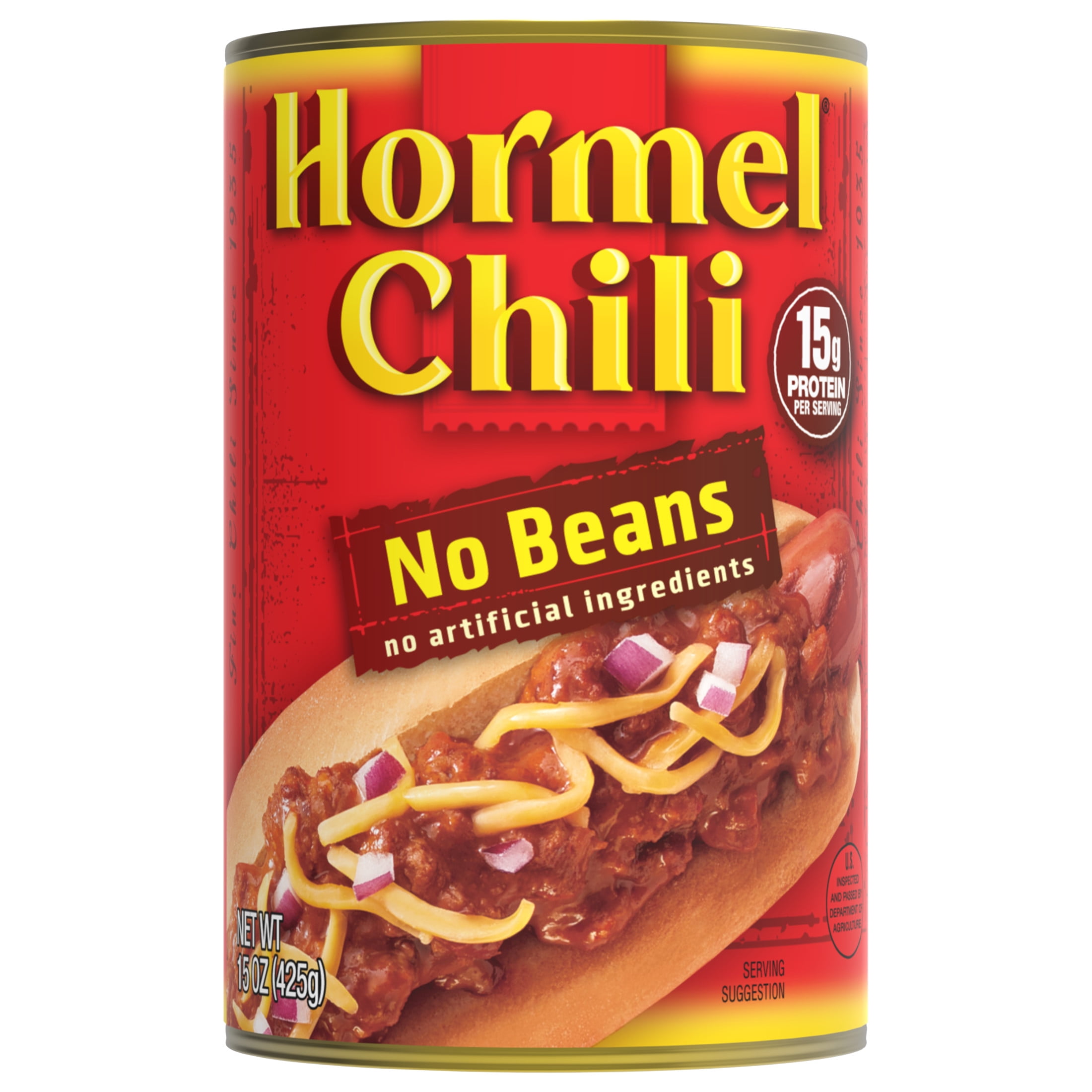 HORMEL Chili, No Beans, No Artificial Ingredients, 15 oz Aluminum Can